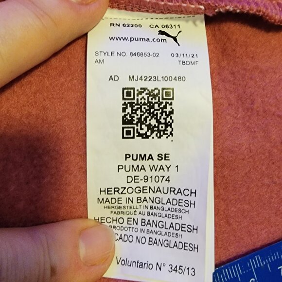 *NWOT* Women's cropped XXL Puma Mauve pullover hoodie sweatshirt - Picture 9 of 16